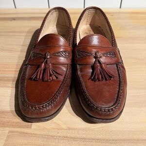 Allen Edmund Maxfield Slip on Tassle Loafer Brown Mens Size 10.5